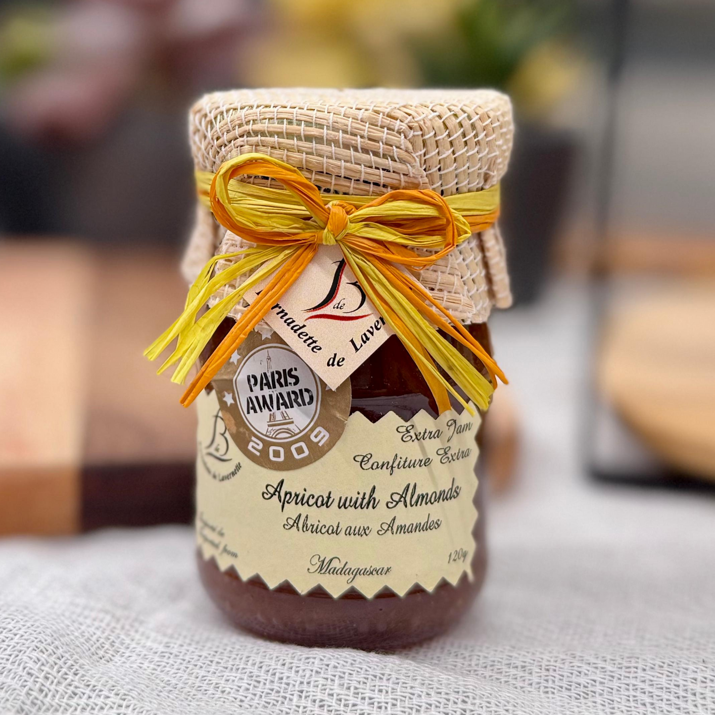 B de L Jam - Apricot with Almonds 120g